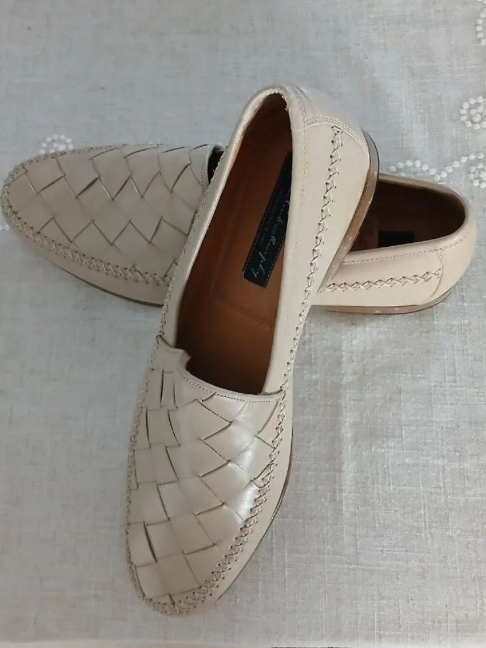 Johnston & Murphy Woven Leather Loafers Italy Men’s 10.5